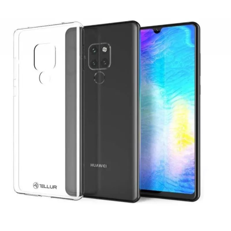 Telefono silikoninis dėklas Tellur, skirtas Huawei Mate 20 — permatomas, plonas apsauginis dėklas