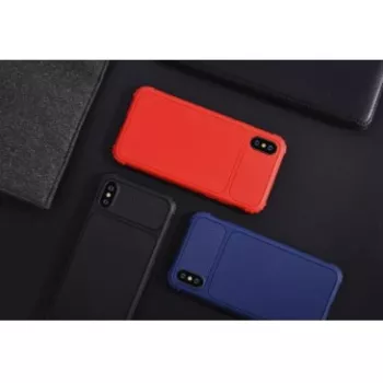 Smūgiams atsparus dėklas Devia Shark1, skirtas iPhone XS Max (6,5) — raudonas