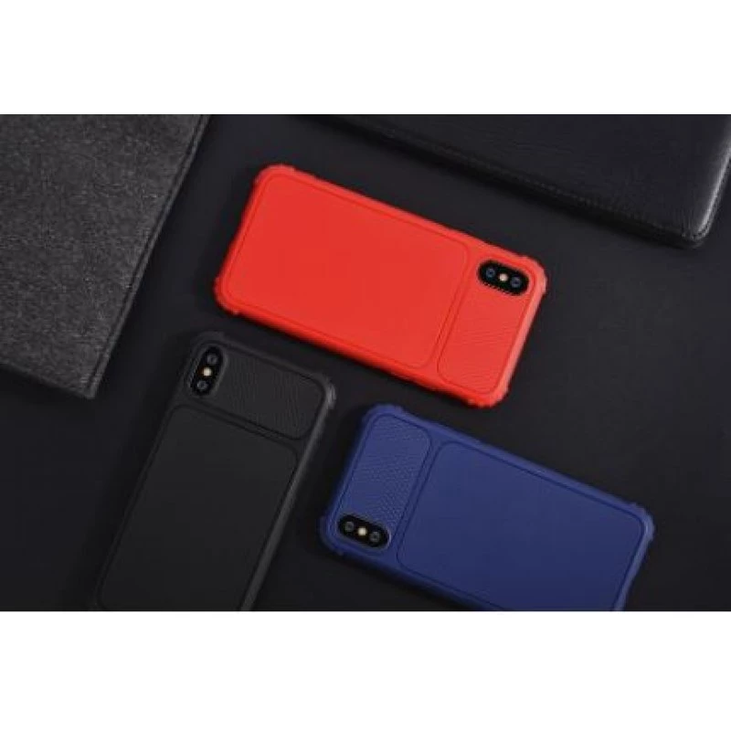 Smūgiams atsparus dėklas Devia Shark1, skirtas iPhone XS Max (6,5) — raudonas