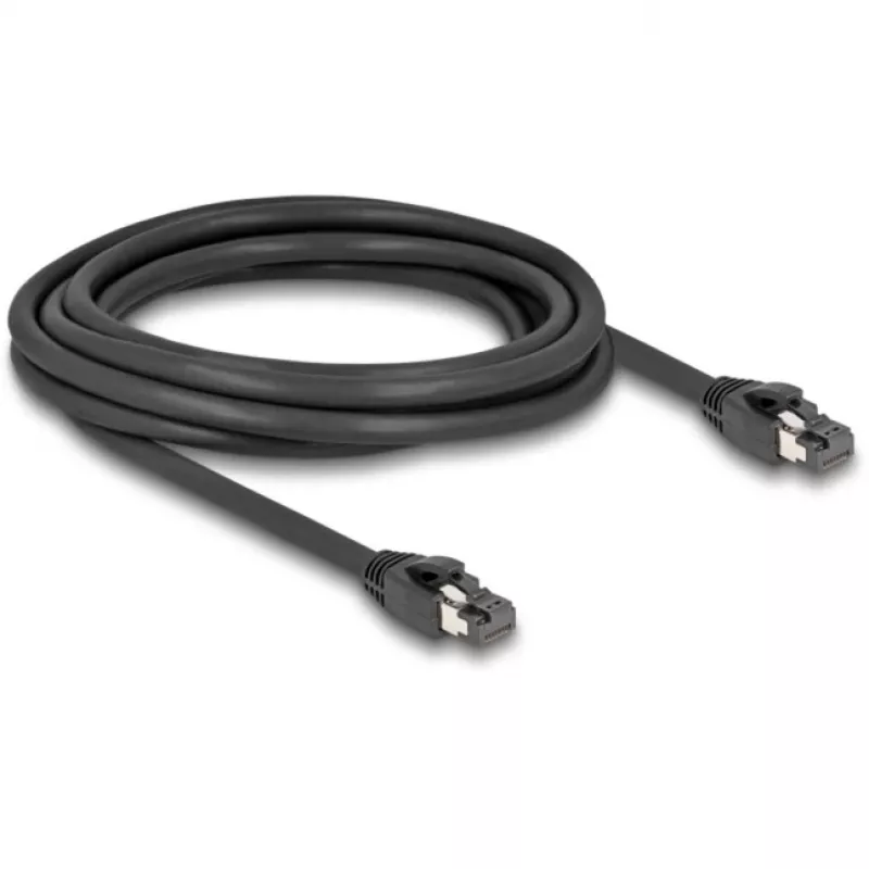 DeLOCK RJ45 tinklo kabelis Cat.8.1 S/FTP 3 m 40 Gbps juodas