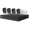 Foscam FNA108E-B4-2T vaizdo stebėjimo sistema balta 4x 4K PoE kulkos kameros, 1x 8 kanalų NVR