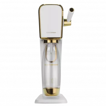 SodaStream karbonizatorius auksinis baltas 1L plastikinis 60L talpa