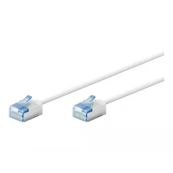 Goobay 74326 itin lankstus CAT 6A jungiamasis kabelis, plonas, U/FTP, 0,15 m, baltas | Goobay