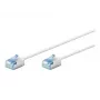 Goobay 74326 itin lankstus CAT 6A jungiamasis kabelis, plonas, U/FTP, 0,15 m, baltas | Goobay