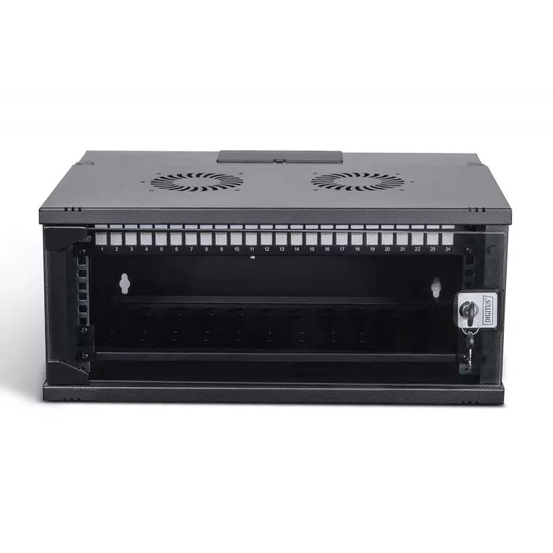 Sieninis spintos stovas DIGITUS SOHO Pro DN-49201-SET — 19 colių 4U, 540x400 mm, IP20, raktinis užraktas