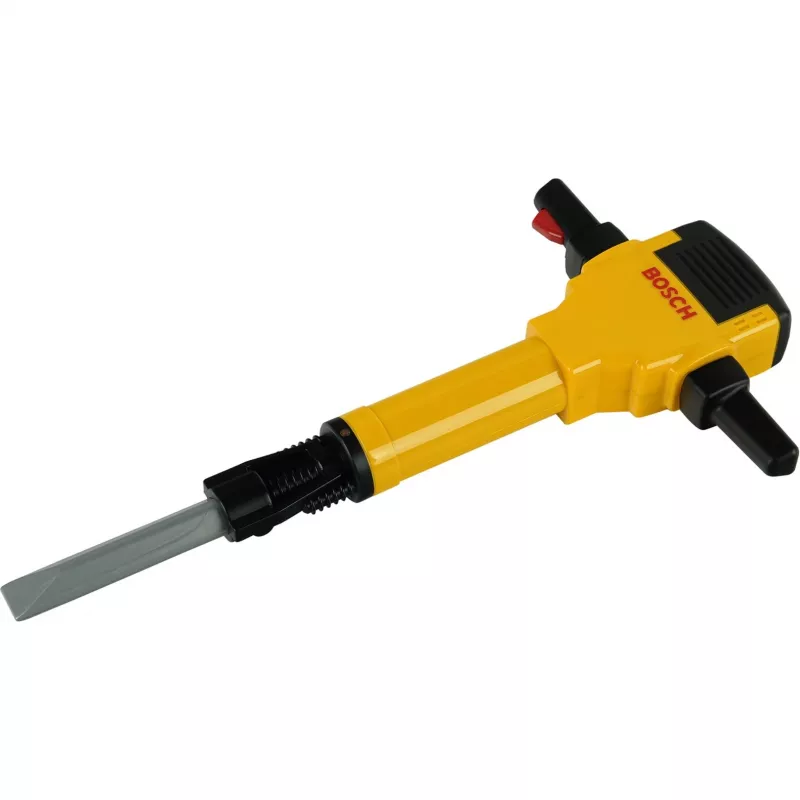Theo Klein 8405 Bosch plaktukas gręžtuvas I maitinamas baterijomis grąžto judėjimas aukštyn-žemyn I su variklio garsu ir mirksinčia lempute I matmenys: 28 cm x 7 cm