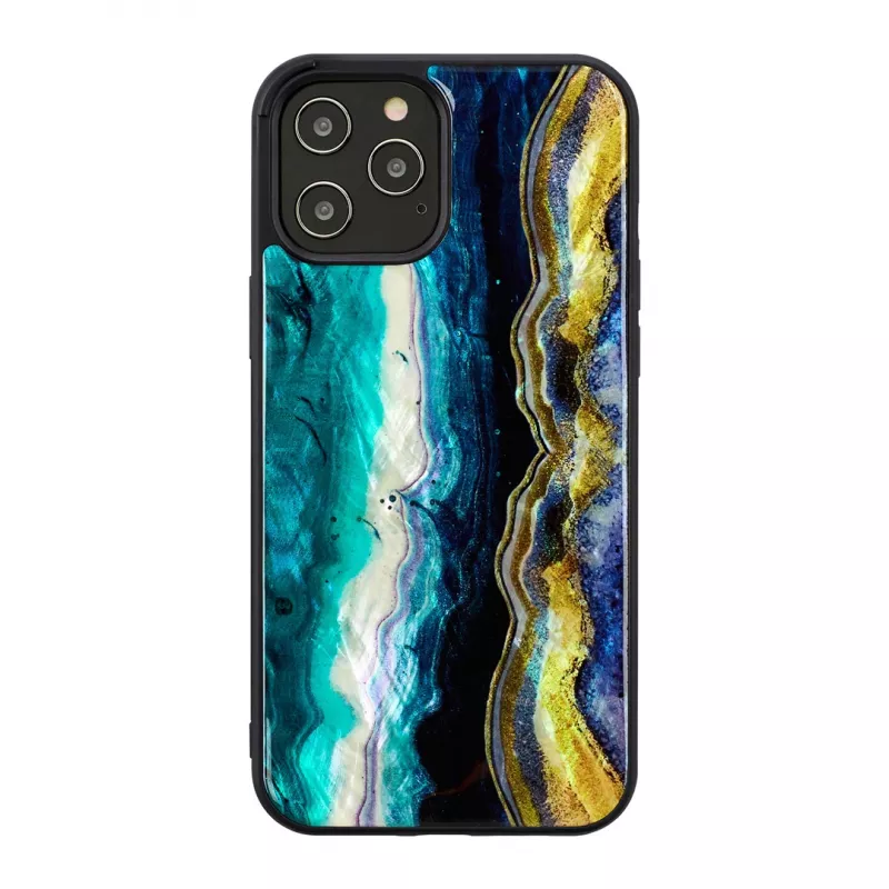 Apsauginis telefono dėklas iKins, skirtas Apple iPhone 12 Pro Max – purpurinis agato dizainas