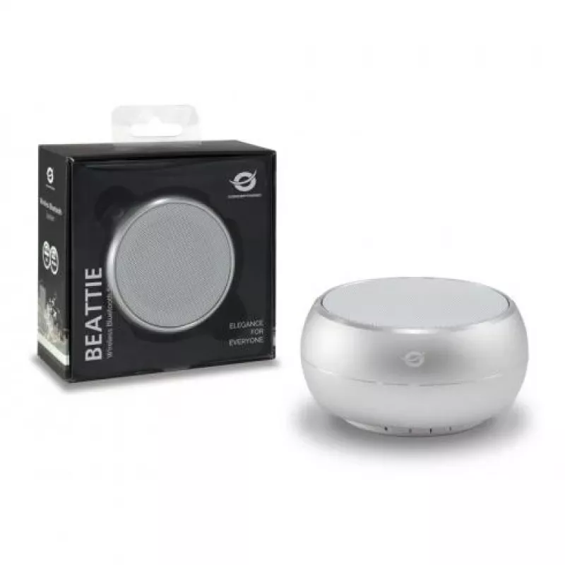 Conceptronic BEATTIE belaidis Bluetooth garsiakalbis, sidabrinis, 3 W, 150–20000 Hz, belaidis, 3.0+HS, Micro-USB, sidabrinis