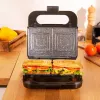 Cecotec sumuštinių keptuvė | Rock’nToast 4in1 | 1000 W | Plokščių skaičius 4 | Juoda