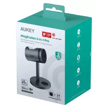 Belaidis 3in1 įkroviklis su aušinimu LC-MC311A 15W Qi2 MagSafe + 30W PD maitinimo adapteris