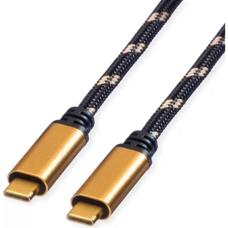 ROLINE GOLD USB4 Gen3x2 40Gbit/s kabelis C-C ST/ST 100W 1m - kabelis - skaitmeninis / duomenų (11.02.9038)