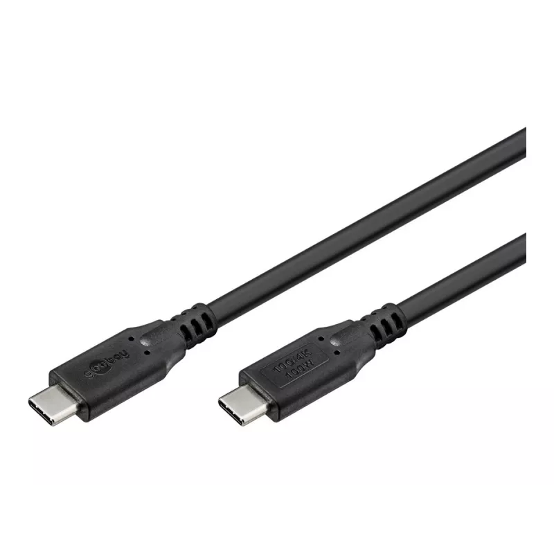 Goobay USB laidas-C, USB 3.2, 100 W, 10 Gbit/s, Power Delivery, 0,5 m (0,50 m, USB 3.2, 100 W), USB laidas
