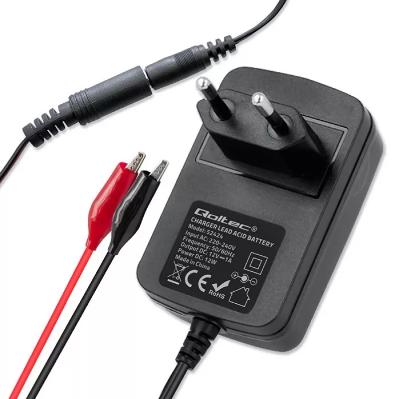 Baterijų įkroviklis QOLTEC Charger for AGM GEL STD 12V 1.5A