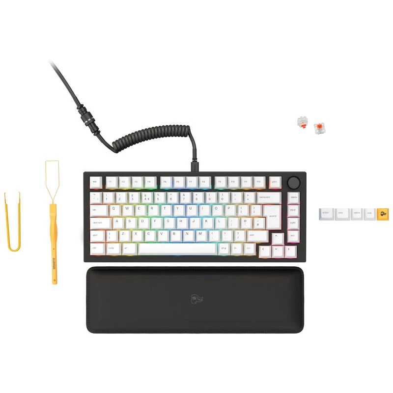 Mechaninė klaviatūra GLORIOUS GMMK PRO Prebuilt Edition USB-C apšviečiama QWERTY ISO UK išdėstymas