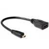 HDMI laidas DeLOCK 65391 0,23 m A tipo į D tipo juodas