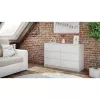 Komoda top e shop K120 BIEL 2X3, 6 stalčiai, balta, 750×400×1200 mm, medžio drožlių plokštė