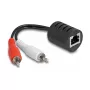 DELOCK 87857 garso kabelis 2 x RCA RJ-45 juodas raudonas baltas