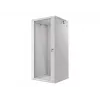 Lanberg sieninė montavimo stovo spinta 19'' 27U 600x600mm pilka (stiklinės durys)