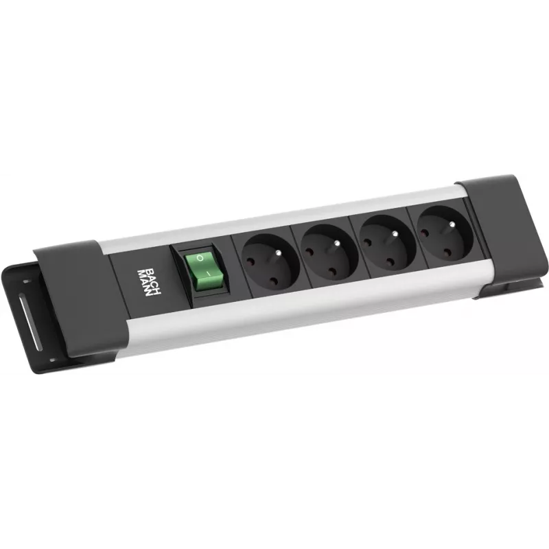 Bachmann CONNECTUS 4xUTE 1x switch 2.0m CEE7/7 Pilka (BM005933)