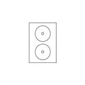 Avery - CD/DVD lipdukai - Balti - 117 mm apvalūs - 50 lipdukų (25 lapai x 2) (L7676-25)