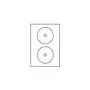 Avery - CD/DVD lipdukai - Balti - 117 mm apvalūs - 50 lipdukų (25 lapai x 2) (L7676-25)