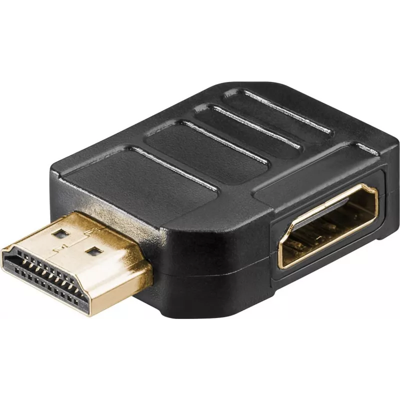 Goobay HDMI™-Winkeladapter 270° horizontal, 8K @ 60 Hz, Gold-Plated (65750)