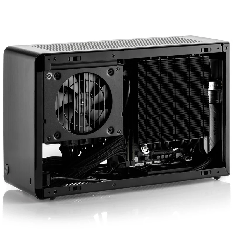 DAN Cases A4-SFX V4.1 - Sidabrinė + Alpenföhn Juoda Ridge - 120 mm