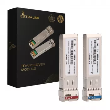Extralink SFP+ 10G | SFP+ WDM modulis | 10 Gbps 1270/1330 nm, vienmodis, 2 km, pora