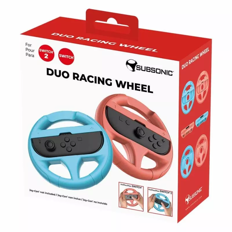 Wheel mod Subsonic Pack of 2 vairaračiai, skirti Switch & Switch 2, raudonas, turkio
