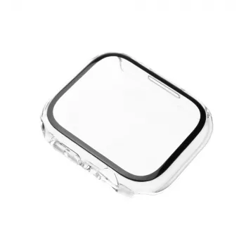 Fixed | Pure apsauginis dėklas su grūdintu stiklu, skirtas Apple Watch 10 42mm | Skaidrus