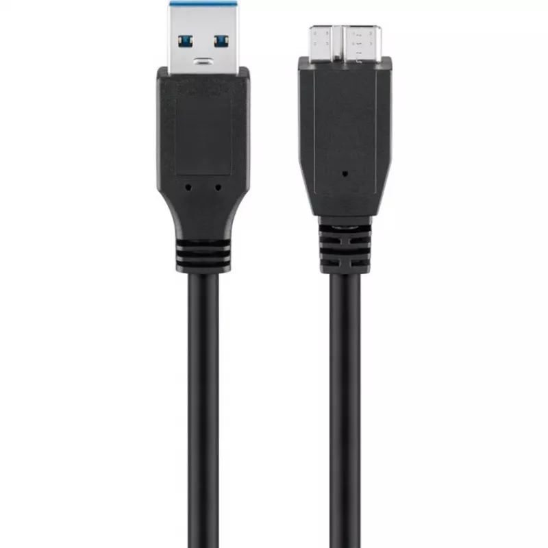 USB A į Micro-USB B laidas GOOBAY 95026 — 1,8 m, kištukas-kištukas, juodas