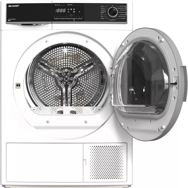 Sharp KD-HHH8S8GW3-DE skalbinių džiovyklė Laisvai pastatoma Pakraunama iš priekio 8 kg Balta
