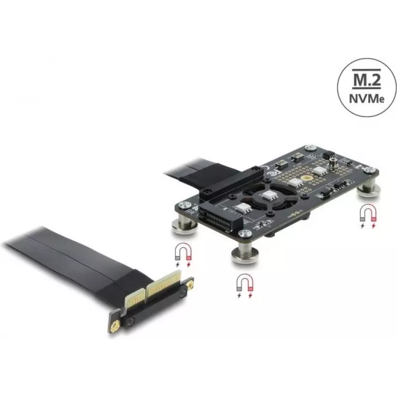 DELOCK PCI Express 3.0 x4 į M.2 Key M adapteris, 10 cm kabelis, modelis 64357