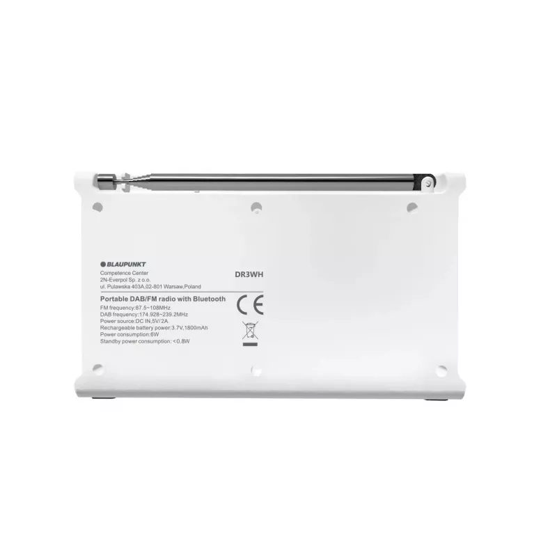 Blaupunkt DR3WH Nešiojamas radijas Baltas