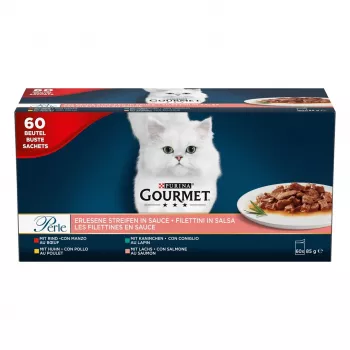 PURINA Gourmet Perle Mix - šlapias kačių maistas - 60x85 g