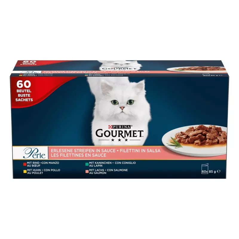 PURINA Gourmet Perle Mix - šlapias kačių maistas - 60x85 g