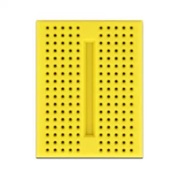 Breadboard DELOCK 18320 — plastikinė prototipų kūrimo plokštė, geltona, 36×46×10 mm