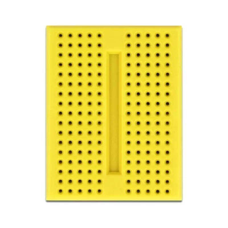 Breadboard DELOCK 18320 — plastikinė prototipų kūrimo plokštė, geltona, 36×46×10 mm
