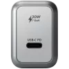 Mobiliojo įrenginio įkroviklis Satechi ST-UC30WCM-EU — Universalus vidaus kintamosios srovės įkroviklis su 1× USB-C, juoda/sidabrinė