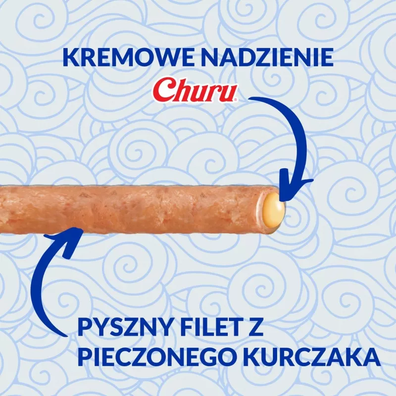 INABA Churu Rolls vištienos recepto suktinukai su tuno ir šukutės receptu - skanėstai katėms - 4x10 g