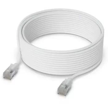 Tinklo kabelis Ubiquiti UACC-Cable-Patch-EL-C6A-12M-W RJ-45 Cat6a 12 m permatomas baltas