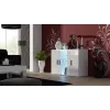 Cama Komoda 120 cm SOHO S7 baltas/baltas blizgus