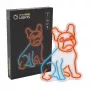 Neon Lights Dog MANTA SNL68MT prancūzų buldogo stiliaus dekoratyvinis neoninis ženklas