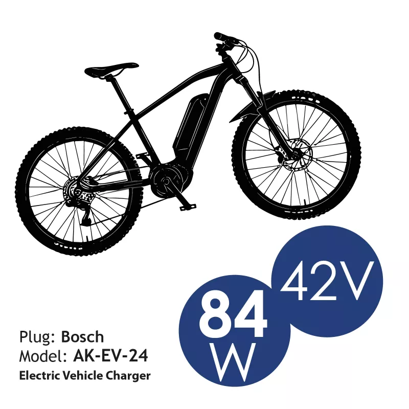 Akyga AK-EV-24 įkroviklis 42V/2A 84W Bosch 1,2 m