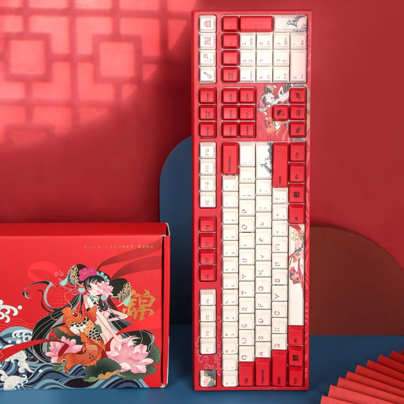 Varmilo VEA108 Koi žaidimų klaviatūra, MX-Brown, balta LED – US išdėstymas