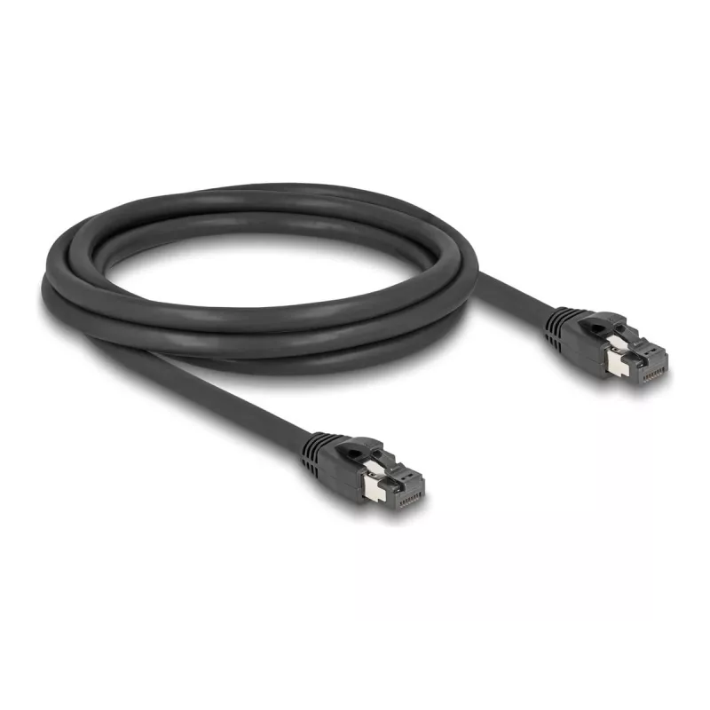DeLOCK RJ45 tinklo kabelis Cat.8.1 S/FTP 2m 40Gbps juodas
