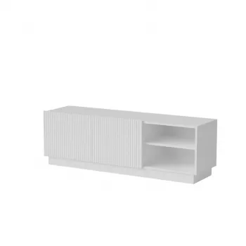 TV spintelė cama meble LIVERTI 150x42x48 cm, balta, medžio drožlių plokštės viršus