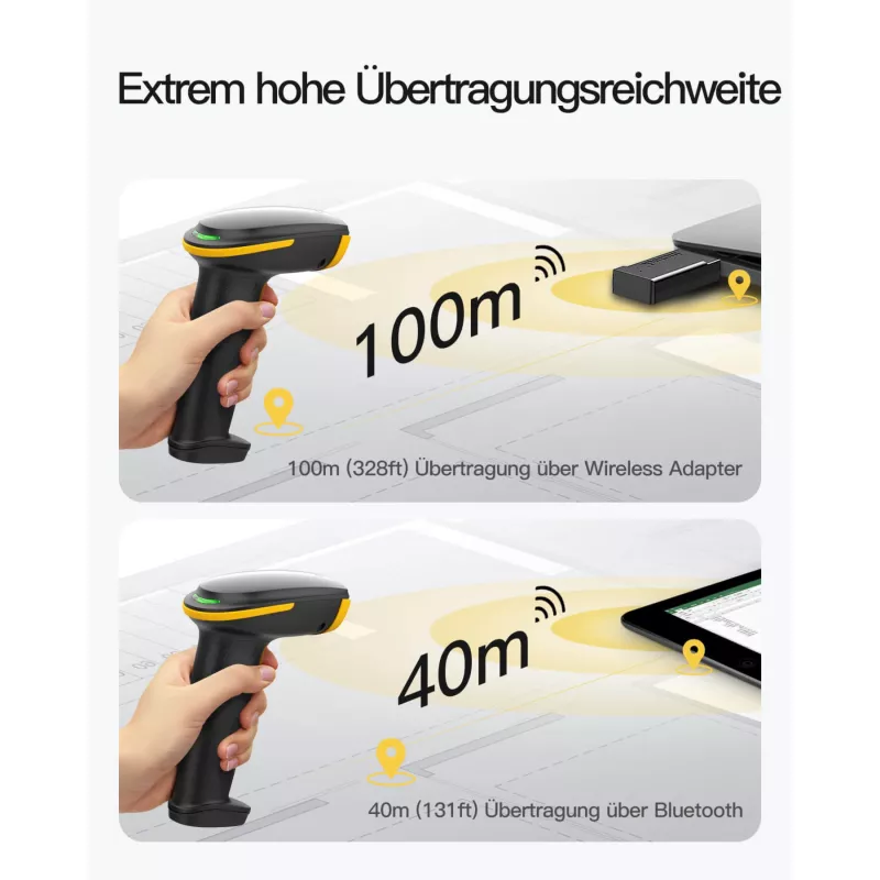 inateck Barcodescanner 35 Juoda [BCST-35_Juoda]
