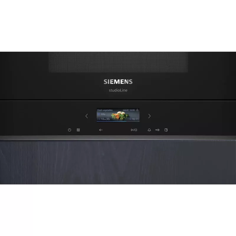 Siemens iQ700 BE732L1B1 mikrobangų krosnelė Juoda Kombinuota mikrobangų krosnelė Įmontuojama 21 L 900 W