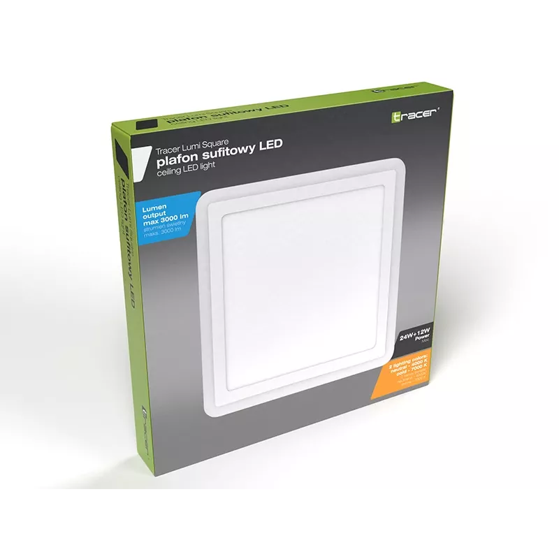 Lubinis šviestuvas TRACER Tracer 47319 LED kvadratinis 18W 3000K